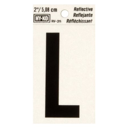 Hy-Ko 2In Reflective Letter L, 10PK B00424